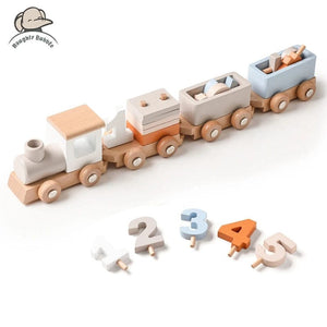 Planet Gates Train / CHINA Wooden Train Birthday Toy  Montessori Toys Baby Educational Toys  Wooden Trolley  Baby Learning Toys  Number Of Wood Baby's Toys