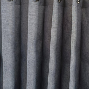 Planet Gates Tranquil Blue 1pc Solid Color Shower Curtain With Hooks, Toilet Partition Curtain, Punch-free Waterproof Imitation Linen Bathroom Curtain, Bathroom Accessories