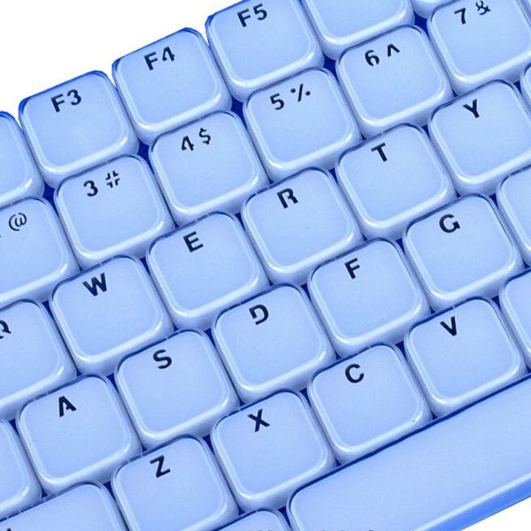 Planet Gates Translucent Keycaps 104 Keys Layout Low Profile White Keycaps DIY  Black Backlit Crystal Edge for Mechanical Keyboard
