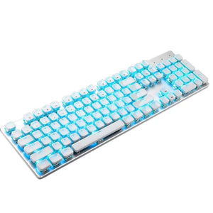Planet Gates Translucent Keycaps 104 Keys Layout Low Profile White Keycaps DIY  Black Backlit Crystal Edge for Mechanical Keyboard