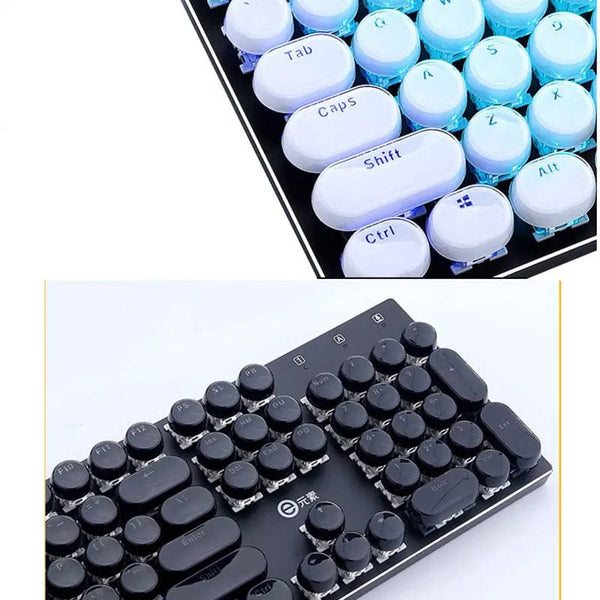 Planet Gates Translucent Keycaps 104 Keys Layout Low Profile White Keycaps DIY  Black Backlit Crystal Edge for Mechanical Keyboard
