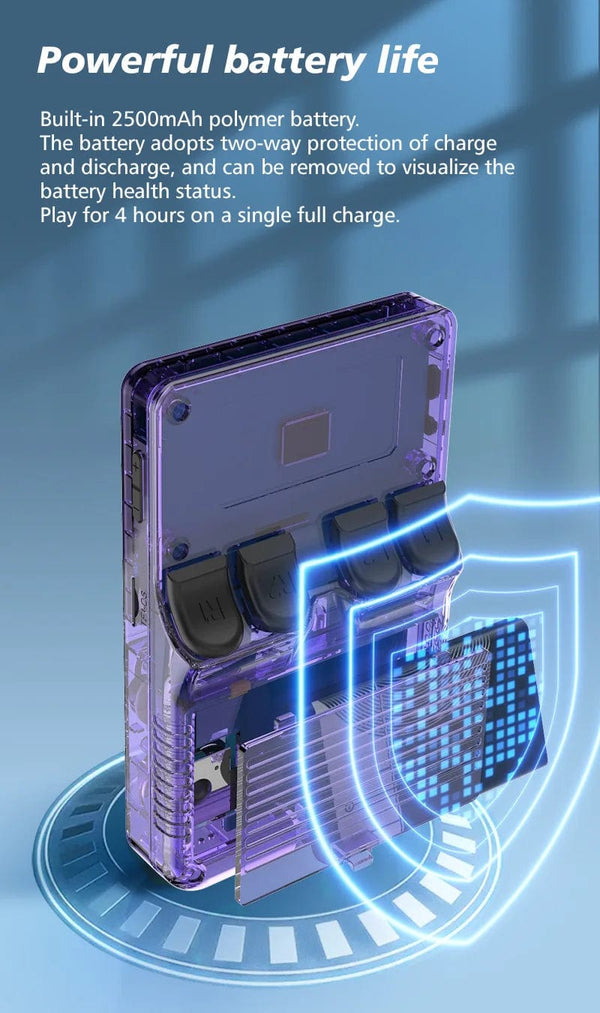 Planet Gates Translucent purple / us R36S Handheld Game Console R35s Plus Video Game Console Linux System 3.5 Inch IPS Screen Portable Pocket Video Player 64GB Games