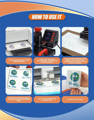 Planet Gates Transparent 10PCS 100% Transparent A4 Waterproof Transparent Printable Vinyl Sticker Paper for Inkjet Printer Clear Vinyl Label Copy Paper