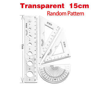 Planet Gates Transparent 15cm / CHINA 4Pcs Soft Ruler Set Can Bend Ruler Creative Measure Tool Child Student Geometry Maths Drawing Stationery School Office Supplies