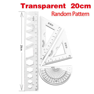 Planet Gates Transparent 20cm / CHINA 4Pcs Soft Ruler Set Can Bend Ruler Creative Measure Tool Child Student Geometry Maths Drawing Stationery School Office Supplies