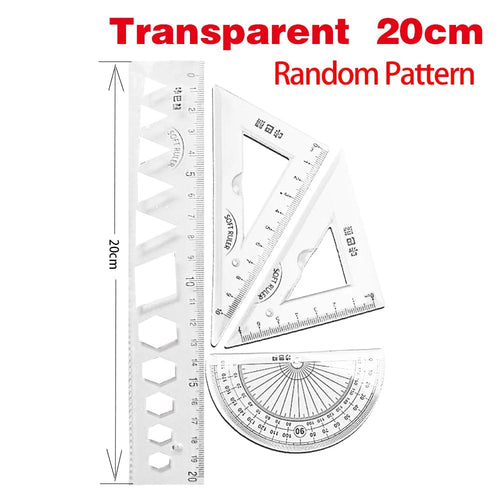 Planet Gates Transparent 20cm / CHINA 4Pcs Soft Ruler Set Can Bend Ruler Creative Measure Tool Child Student Geometry Maths Drawing Stationery School Office Supplies