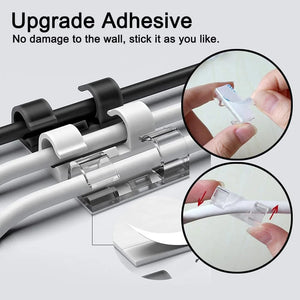 Planet Gates Transparent-20pcs Untoom Cable Organizer Clips Desktop Wall USB Cable Management Wire Winder Manager PC Cable Cellphone Charging Data Line Winder