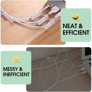 Planet Gates Transparent-20pcs Untoom Cable Organizer Clips Desktop Wall USB Cable Management Wire Winder Manager PC Cable Cellphone Charging Data Line Winder