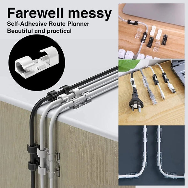 Planet Gates Transparent-20pcs Untoom Cable Organizer Clips Desktop Wall USB Cable Management Wire Winder Manager PC Cable Cellphone Charging Data Line Winder
