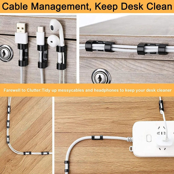 Planet Gates Transparent-20pcs Untoom Cable Organizer Clips Desktop Wall USB Cable Management Wire Winder Manager PC Cable Cellphone Charging Data Line Winder
