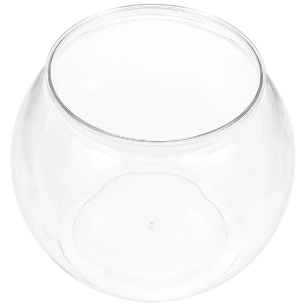 Planet Gates Transparent / 22X22X18CM Plastic Fish Tank Ornamental Small Bowl Home Goldfish Decorative Vase Clear Keeper Storage Pot Round Aquarium Office