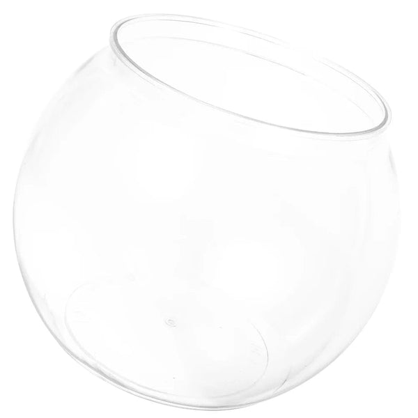 Planet Gates Transparent / 22X22X18CM Plastic Fish Tank Ornamental Small Bowl Home Goldfish Decorative Vase Clear Keeper Storage Pot Round Aquarium Office