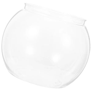 Planet Gates Transparent / 22X22X18CM Plastic Fish Tank Ornamental Small Bowl Home Goldfish Decorative Vase Clear Keeper Storage Pot Round Aquarium Office