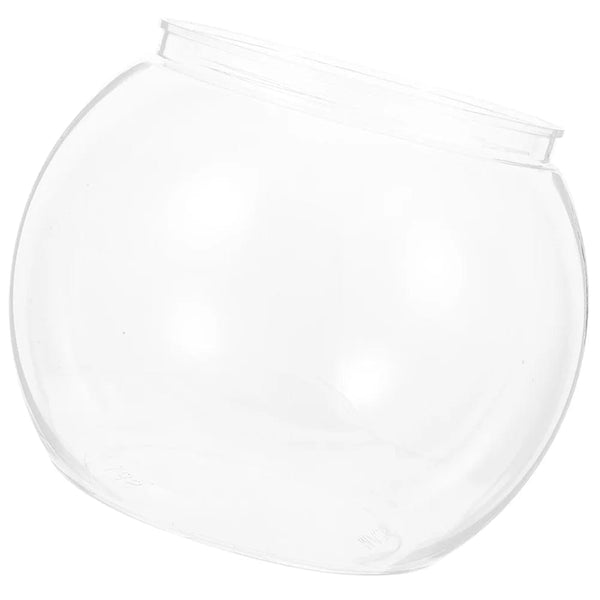 Planet Gates Transparent / 22X22X18CM Plastic Fish Tank Ornamental Small Bowl Home Goldfish Decorative Vase Clear Keeper Storage Pot Round Aquarium Office