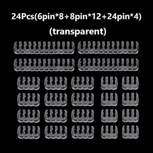 Planet Gates Transparent 24PCS / CHINA 24Pcs/Set Cable Comb Clamp Cables Clip Organizer ATX 24Pin CPU 8Pin 6Pin Computer Wire Management Clip Sleeved Cable Manager