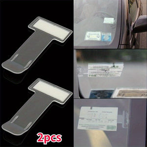 Planet Gates Transparent / 2pcs 2pcs Car Styling Parking Ticket Clips, Auto Fastener Card Bill Holder Windshield Organizer Stickers