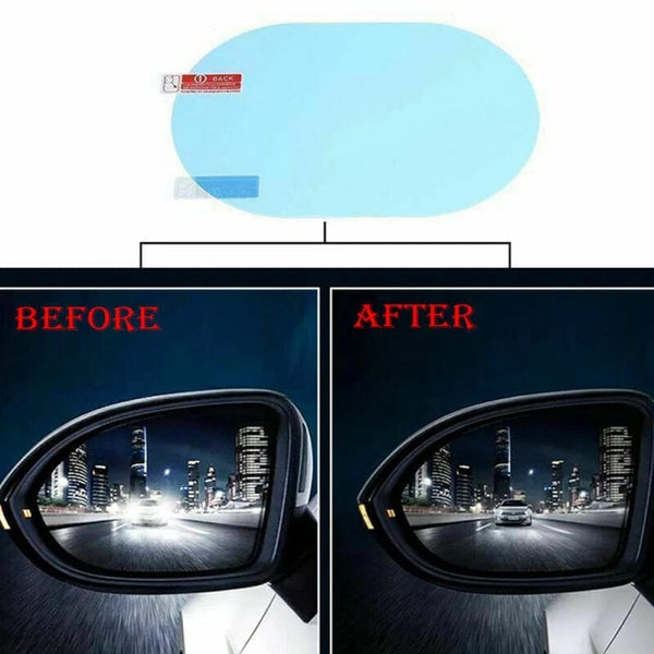 Planet Gates Transparent 2pcs Car Anti-Rain Clear Film Rear Lenses Protection Nozzle Waterproof Film Car Sticker Fittings 100x145mm (3.9*5.7inches)