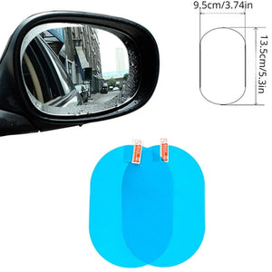 Planet Gates Transparent 2pcs Car Anti-Rain Clear Film Rear Lenses Protection Nozzle Waterproof Film Car Sticker Fittings95x135mm (3.74*5.3inches)