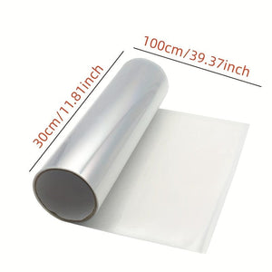 Planet Gates Transparent 30cmX100cm Transparent Car Shaped Headlights And Tail Lights Vinyl Tint Sticker Light Film Set