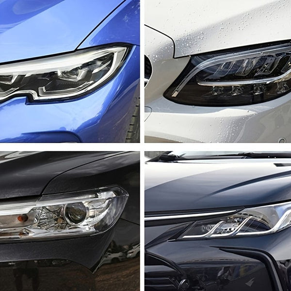 Planet Gates Transparent 30cmX100cm Transparent Car Shaped Headlights And Tail Lights Vinyl Tint Sticker Light Film Set