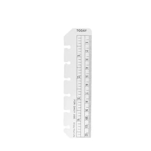 Planet Gates transparent-A7 6 Hole A5 A6 A7 Bookmark Straight Ruler Children Math Drafting Drawing Ruler Clear Flexible Dividing Ruler