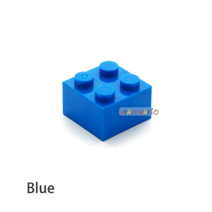 Planet Gates Transparent Blue 60pcs DIY Building Blocks Thick Figures Bricks 2x2 Dots Educational Creative Size Compatible With 3003 Plastic Toys for Children