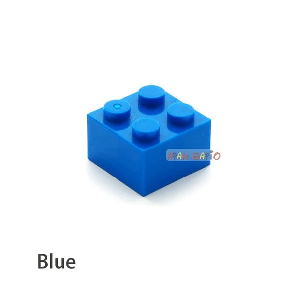 Planet Gates Transparent Blue 60pcs DIY Building Blocks Thick Figures Bricks 2x2 Dots Educational Creative Size Compatible With 3003 Plastic Toys for Children