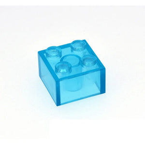 Planet Gates Transparent Blue 60pcs DIY Building Blocks Thick Figures Bricks 2x2 Dots Educational Creative Size Compatible With 3003 Plastic Toys for Children