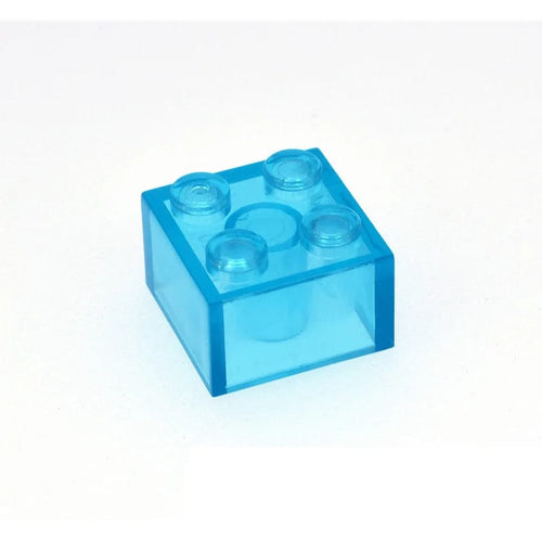 Planet Gates Transparent Blue 60pcs DIY Building Blocks Thick Figures Bricks 2x2 Dots Educational Creative Size Compatible With 3003 Plastic Toys for Children