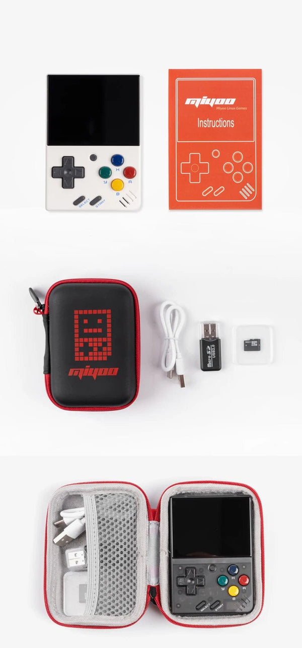 Planet Gates Transparent Blue / CHINA MIYOO MINI V4 PortableRetro Handheld Game Console 2.8Inch IPS Screen Video Game Consoles Linux System Classic Gaming Emulator