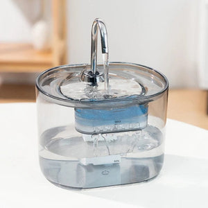 Planet Gates Transparent Cats Water Fountain Automatic Filter Cats Fountain With Stainless Steel Faucet Silent Water Pump Pet Cats Dog Water Dispenser