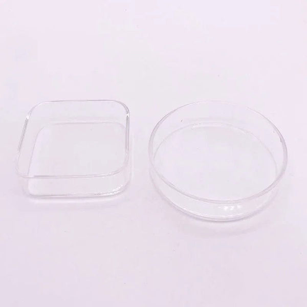 Planet Gates Transparent Square 6cm Aquarium Fish Tank Shrimp Food Feeding Glass Feeder Floating Bottom Feeder Fish Shrimp Food Bowl