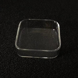 Planet Gates Transparent Square 6cm Aquarium Fish Tank Shrimp Food Feeding Glass Feeder Floating Bottom Feeder Fish Shrimp Food Bowl