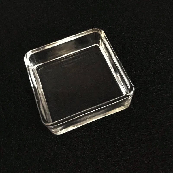 Planet Gates Transparent Square 6cm Aquarium Fish Tank Shrimp Food Feeding Glass Feeder Floating Bottom Feeder Fish Shrimp Food Bowl