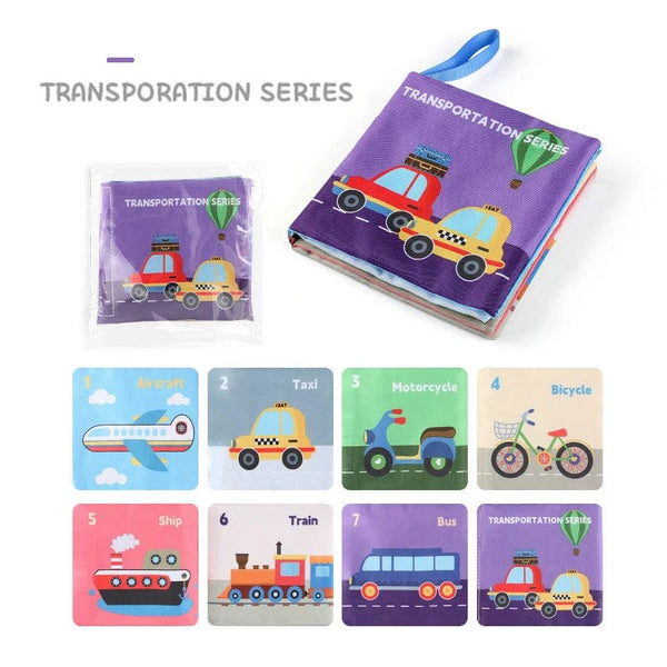 Planet Gates transporation Soft Baby Books toys Montessori 3D Touch Feel High Contrast Cloth Book Sensory Early Learning games for kids Educational toys