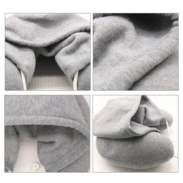 Planet Gates Travel Pillow Hooded U-Shaped Pillow Cushion Car Office Airplane Head Rest Neck Pillow Travel Pillow Accessories