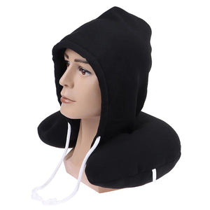 Planet Gates Travel Pillow Hooded U-Shaped Pillow Cushion Car Office Airplane Head Rest Neck Pillow Travel Pillow Accessories