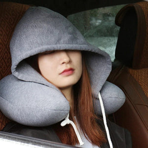 Planet Gates Travel Pillow Hooded U-Shaped Pillow Cushion Car Office Airplane Head Rest Neck Pillow Travel Pillow Accessories