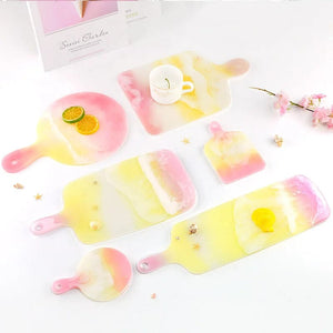 Planet Gates Tray Silicone Mold DIY Resin Mold Crystal Epoxy Silicone Mold Fruit Disc Tea Plate Tabletop Coaster Making Molds Tool