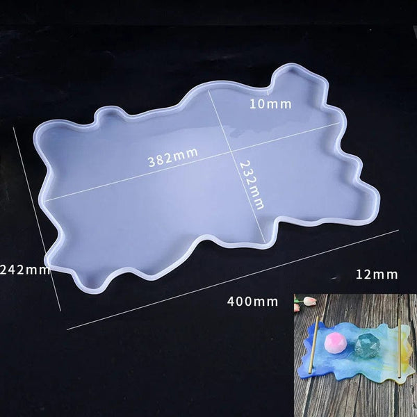 Planet Gates Tray Silicone Mold DIY Resin Mold Crystal Epoxy Silicone Mold Fruit Disc Tea Plate Tabletop Coaster Making Molds Tool