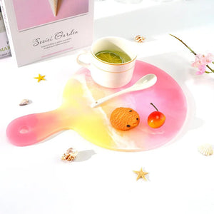 Planet Gates Tray Silicone Mold DIY Resin Mold Crystal Epoxy Silicone Mold Fruit Disc Tea Plate Tabletop Coaster Making Molds Tool