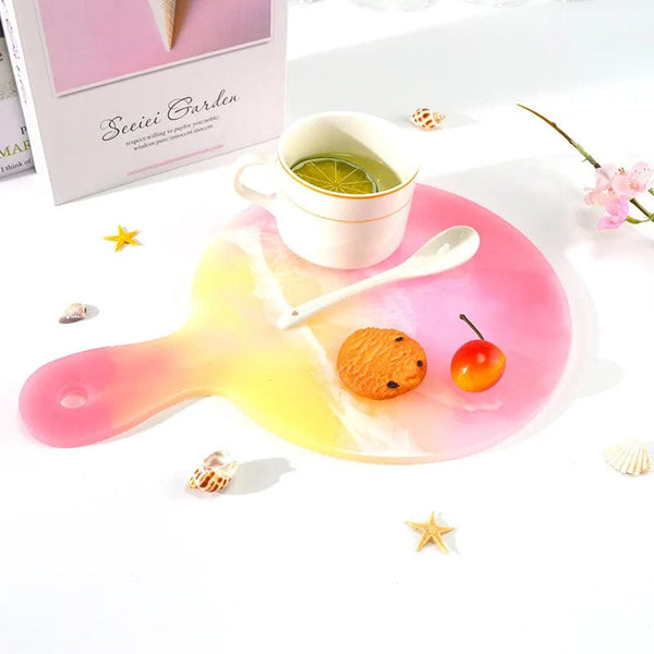 Planet Gates Tray Silicone Mold DIY Resin Mold Crystal Epoxy Silicone Mold Fruit Disc Tea Plate Tabletop Coaster Making Molds Tool