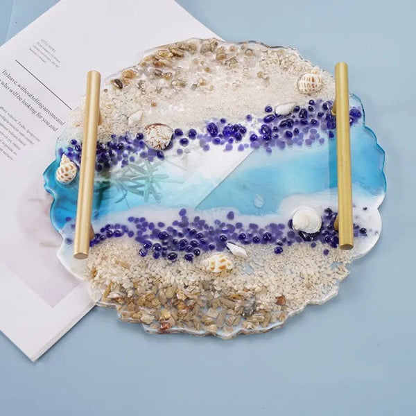 Planet Gates Tray Silicone Mold DIY Resin Mold Crystal Epoxy Silicone Mold Fruit Disc Tea Plate Tabletop Coaster Making Molds Tool