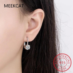Planet Gates Trendy 14K Gold Plated Earrings 2023 Silver Hoops 925 Dangle Earrings for Women Lever Back Moissanite Earring Drop Girls Jewelry