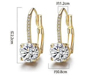 Planet Gates Trendy 14K Gold Plated Earrings 2023 Silver Hoops 925 Dangle Earrings for Women Lever Back Moissanite Earring Drop Girls Jewelry