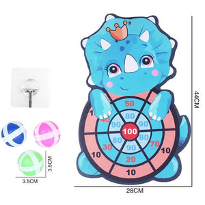 Planet Gates Triceratops Montessori Throw Sport Shooting Target Sticky Ball Dartboard Basketball Board Games Educational Children Indoor Outdoor Game Toy