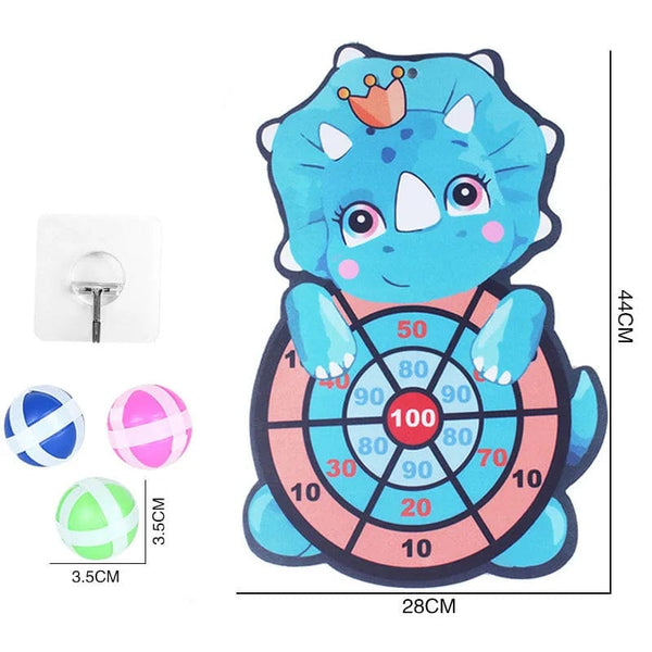 Planet Gates Triceratops Montessori Throw Sport Shooting Target Sticky Ball Dartboard Basketball Board Games Educational Children Indoor Outdoor Game Toy