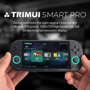 Planet Gates Trimui Smart Pro Handheld Game Console 4.96''IPS Screen Linux System Joystick RGB Lighting Smartpro Retro Video Game Kid's Gifts