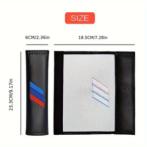 Planet Gates Triple Slash Pattern / One Pair 2pcs, Car Seat Belt Covers, PU Leather Shoulder Protection Pads, Soft Comfortable, Wear-Resisting Durable, Waterproof Non-Slip, Universal Fit Auto Interior Accessories