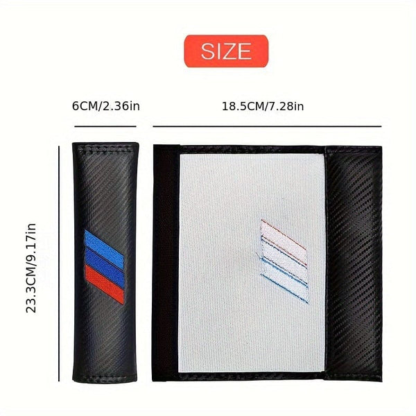 Planet Gates Triple Slash Pattern / One Pair 2pcs, Car Seat Belt Covers, PU Leather Shoulder Protection Pads, Soft Comfortable, Wear-Resisting Durable, Waterproof Non-Slip, Universal Fit Auto Interior Accessories